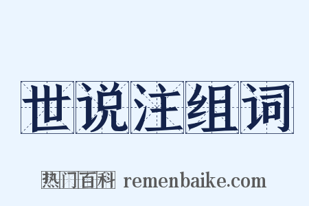 世说注组词是什么意思的图片